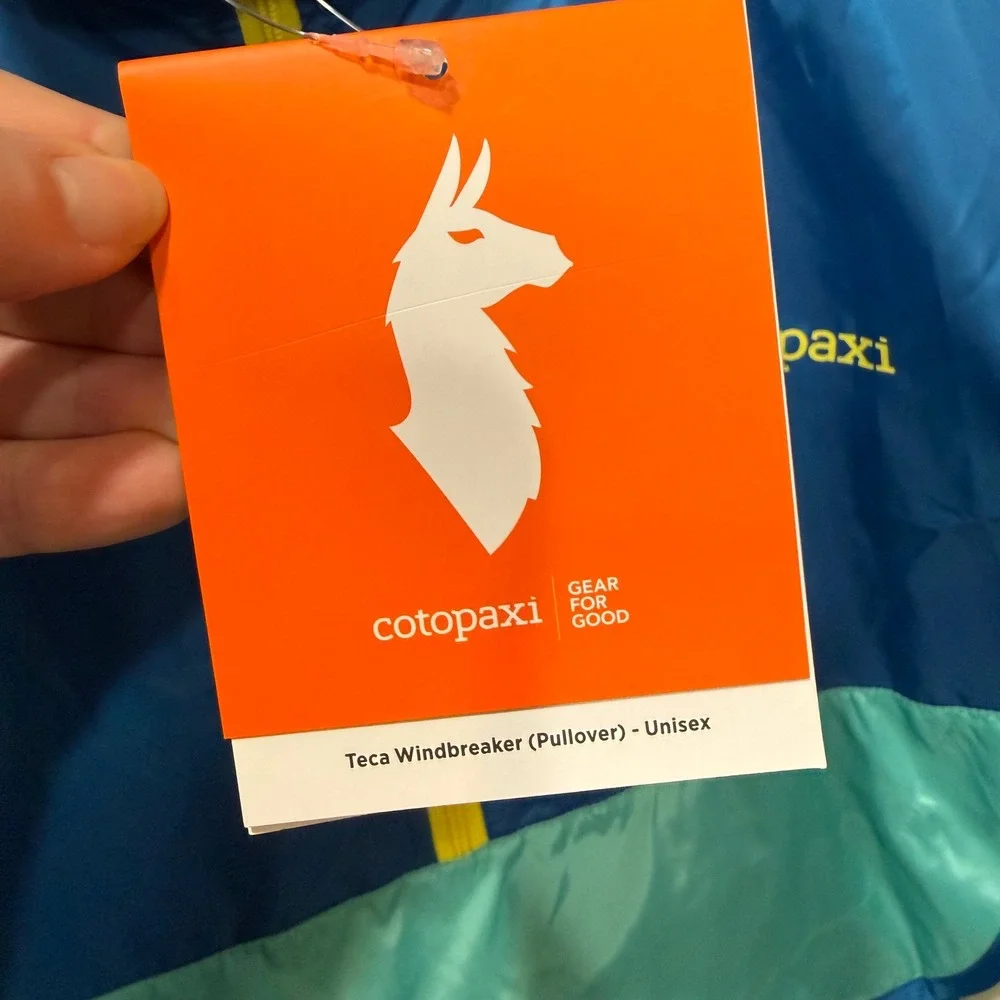 Cotopaxi Teca Half Zip Windbreaker Blue Crush Colorblock NWT Packable XS Recycle - Picture 11 of 16